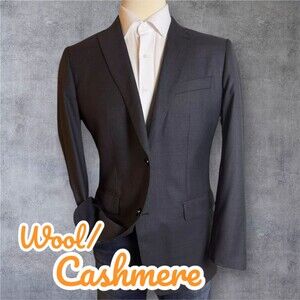INDOCHINO LUXURY Mens Blazer 44R CASHMERE/WOOL Sport Coat 2-Button Jacket Gray